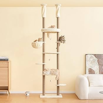 gato♡ Amazon.com : Yaheetech 36in PE Rattan Cat Tree with Big